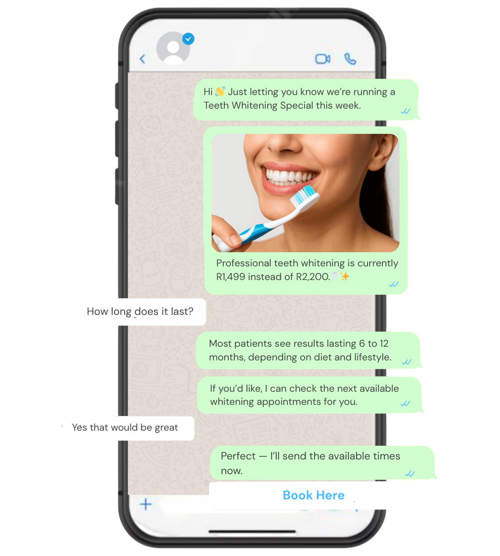 Dental promotion chatbot example